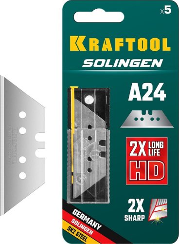 Лезвия трапециевидные Kraftool SOLINGEN А24 ,5 шт  картинка